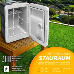Tillvex Kühlbox Elektrisch 40L Grau Mit Rollen | Mini-Kühlschrank 230 V Und 12 V Für KFZ Auto Camping | Kühlt & Wärmt | ECO-Modus -Leonardo Verkäufe 3d684523f6ff64fb5df90597f3711ba5