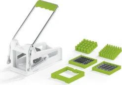 MAXXMEE Pommes Schneider Edelstahl Frites Gemüse Schneider Kartoffel Schneider Cutter Pommesschneider - Weiß/grün Pommes Schneider Edelstahl Frites Gemüse Schneider Kartoffel Schneider Cutter -Leonardo Verkäufe 412f121e418ca1b2b92bacba457beaa8