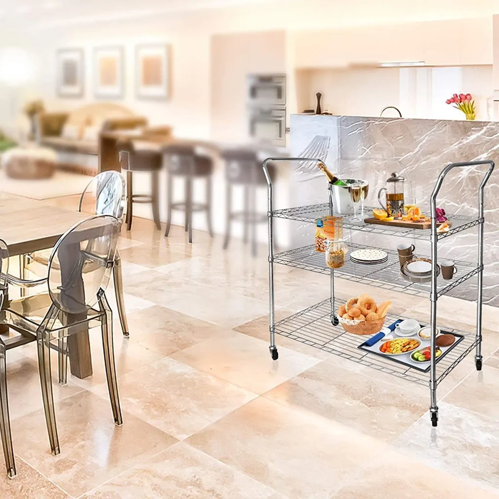 Küchenwagen Servo Verchromt 3 Etagen 5 Küchenwagen Servo Verchromt 3 Etagen – Bild 5