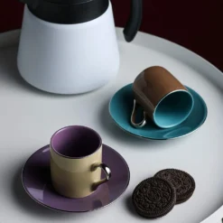 Artvigor, Porzellan Kaffeeservice, Bunt 12 Teilig Kaffee Set, Mit 6 Espressotassen 80 Ml, 6 Untertassen, Mehrfarbig -Leonardo Verkäufe 43182232cb14a277f3be08c056bc4b80