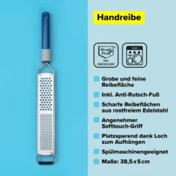 Tasty Handreibe Mit Grober Und Feiner Reibefläche Für Feines Und Grobes Reiben Von Muskatnuss, Zitronenschale Und Parmesan -Leonardo Verkäufe 4810ad952c207c5ad785f5d56b30268e