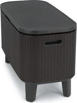 Keter Garden Bar 2in1 Tisch, Bar Mit Kühlbehälter Bevy Cool Bar Rattan -Leonardo Verkäufe 48dba60045ed461834764c504b248ac6