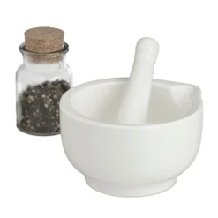 Relaxdays Mörser Mit Stößel Porzellan