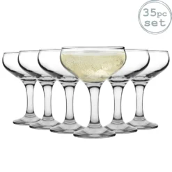Rink Getränk 5 Tier Champagne Turm Set - 35 Gläser - 200 Ml Weinlese-Champagne Coupe Saucers