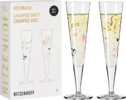 Goldnacht Champagnerglas-Set F23 Von Carolin Oliveira -Leonardo Verkäufe 4ce74446aa00f3f7e3a42c02ed3fe6b3