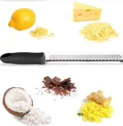 Zester, Hobel Reibe - Käsereibe, Parmesanreibe, Zitronenreibe - Küchenreibe Aus Edelstahl Mit Schutzabdeckung Und Silikon Griff | Schwarz 13 Zester, Hobel Reibe - Käsereibe, Parmesanreibe, Zitronenreibe - Küchenreibe Aus Edelstahl Mit Schutzabdeckung Und Silikon Griff | Schwarz -Leonardo Verkäufe 50333c3e81d00c35c7701fc7ddfe08e0 1