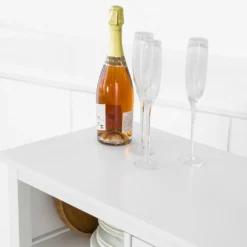 SoBuy FKW104-W Küchenwagen Servierwagen Rollwagen Mit Tür, Flaschenablage Und Schublade Weiß BHT Ca.: 80x93x40cm -Leonardo Verkäufe 56838ba8a55178fdbbb1c55cf647220b