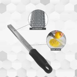 2er Pack Zitronenreibe Aus Edelstahl Parmesanreibe 32,5 Cm Ingwerreibe Multifunktionaler Zester Reibe Muskatnuss Reibe Mit Schutz & Reinigungsbürste Hobel Reibe Für Schokolade, Käse, Kokosnuss -Leonardo Verkäufe 5810190485c72c1a7640d78d8c6d5380