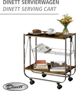 Wenko Servierwagen Dinett Deluxe Walnuss -Leonardo Verkäufe 5a16a14402571ccc1f160d952baca568