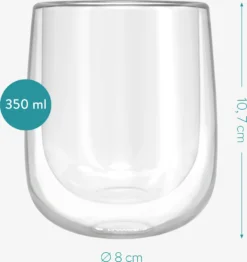 Navaris 4x Doppelwandige Gläser 350ml - Thermogläser Für Cappuccino Latte Macchiato Tee Wasser Cola Cocktails - 4er Set Kaffeegläser Borosilikat -Leonardo Verkäufe 5d78a94e2bbac8d29fc3808ecfcdfd22