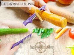 Sparschäler 2er Set Schäler Obst Gemüse Mit Rostfreier Scharfer Pendelklinge Universalschäler Für Rechts Und Linkshänder Allzweckschäler Zum Schälen Von Obst Gemüse Spülmaschinen Geeignet -Leonardo Verkäufe 5e4e89fc3fd5319ccc34a9b9fcdb6f27 1