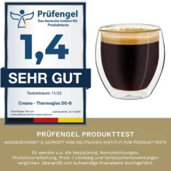 Creano Doppelwandige Espresso-Gläser, 4er-Set 100ml Thermo-Gläser Mit Schwebe-Effekt -Leonardo Verkäufe 60b5534962f8254466d484c1de88b9f1