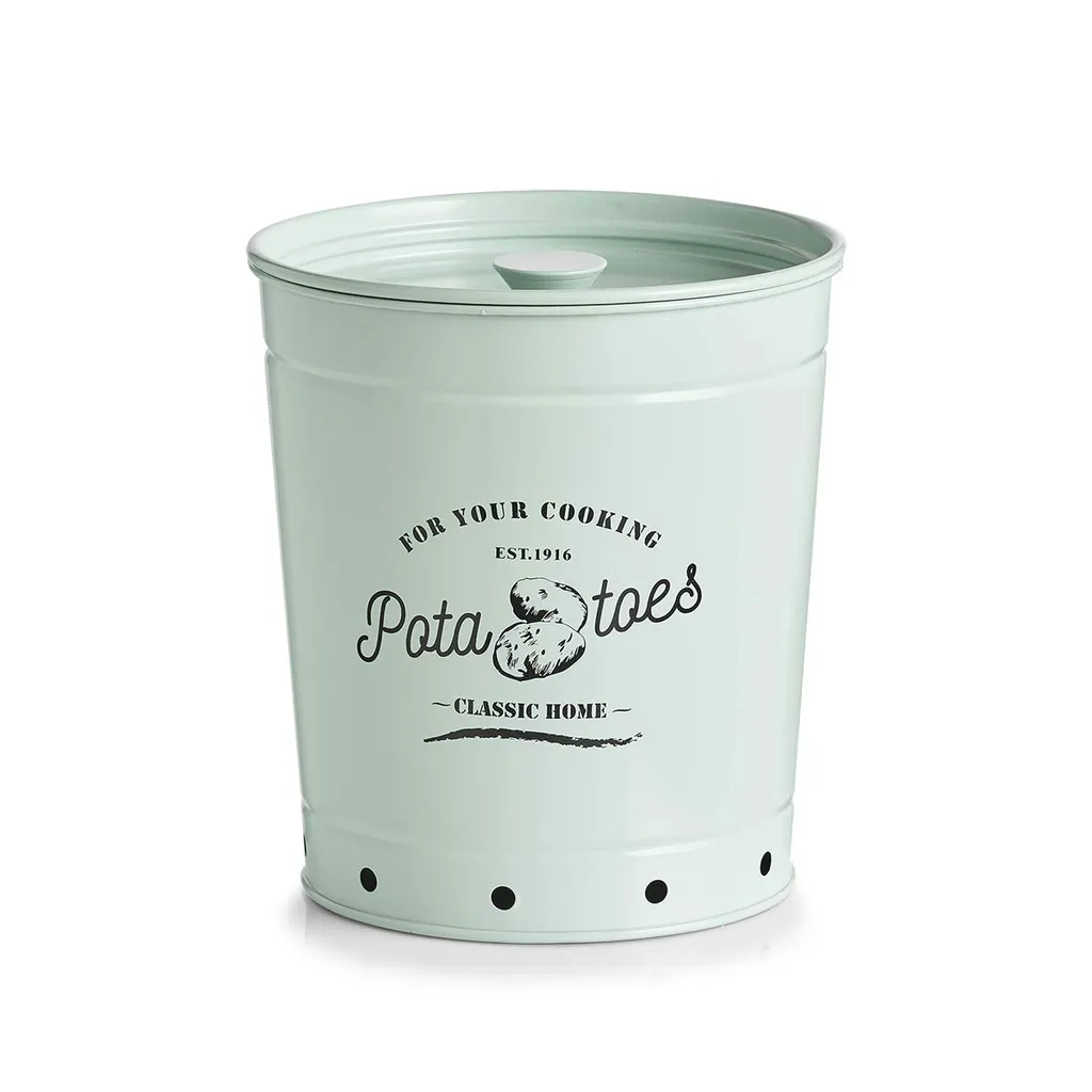 Zeller Present Vorratsdose Kartoffel Metall Ø16cm, Mint 1 Zeller Present Vorratsdose Kartoffel Metall Ø16cm, Mint