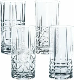 Nachtmann 0097784-0 Longdrinkbecher 'Highland' Kristallglas, 375 Ml, H: 15,1 Cm, ø 7,7 Cm, Transparent, 4-teilig (1 Set) -Leonardo Verkäufe 69823a93ad24f3d20240226e7d6dde2f