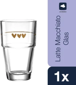 LEONARDO 043467 Solo Latte Macchiato Becher Mit Motiv Herzen, Glas, 410 Ml, Klar -Leonardo Verkäufe 69c89e0a69702d0e46aa7c78e64e3726