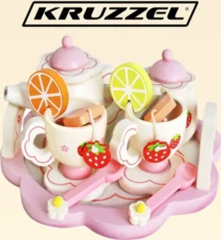 Kinder Teeservice Set Holz Zubehör Für Die Kinderküche, 16-tlg. Ab 3 Jahre Rollenspiele Für Mädchen Und Jungs 9418 -Leonardo Verkäufe 6a921fa321209b0c5095515f9a1cf0a5