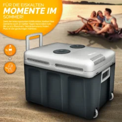 Tillvex Kühlbox Elektrisch 40L Grau Mit Rollen | Mini-Kühlschrank 230 V Und 12 V Für KFZ Auto Camping | Kühlt & Wärmt | ECO-Modus -Leonardo Verkäufe 6bea56d73dc6175b50b752a9c07eb812