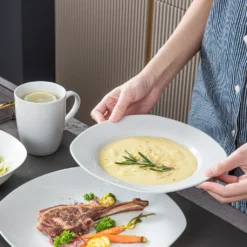 MALACASA, Serie Elisa, 50-teilig Tafelservice Aus Porzellan Für 6 Personen, Kombiservice Frühstückservice Kaffeeservice Mit Eierbecher, Kaffeetassen, Untertassen, Müslischalen, Dessertteller -Leonardo Verkäufe 6bfc8662e214e1957b0f41ffbd9f02b5 1