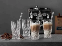 Nachtmann Latte Macchiato Set/4 + 4 Glastrinkhalme 7604/8tlg. Noblesse 104671 -Leonardo Verkäufe 6f5f80ce636ecb5d386363d0538382c2