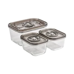 Caso Vakuum-Frischebehälter 3er Set - Für Platzsparende Aufbewahrung (1er Pack) -Leonardo Verkäufe 736e0d2bf79169a9fdea0ccfe270f938