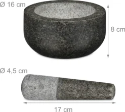 Relaxdays Granit Mörser Mit Stößel 16 Cm -Leonardo Verkäufe 742535dd9412258f6afa599036908fa0