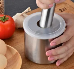 BAYLI - Edelstahl Mörser Mit Stößel & Deckel - Massiver Gewürzmörser Für Die Küche - Bruchfeste Kräutermühle - Gewürzmühle Für Kräuter Und Gewürze - Tabletten Zerkleiner - Tablettenmörser - KitchenAid -Leonardo Verkäufe 76c3df6957f2ffab585d8c6cad44d0f7