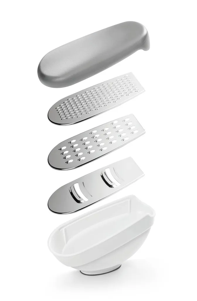 Universalreibe Mit Behälter & Deckel Käsereibe Handreibe Käsehobel 3 In 1 Reibe, Menge:1 4 Universalreibe Mit Behälter & Deckel Käsereibe Handreibe Käsehobel 3 In 1 Reibe, Menge:1 – Bild 4