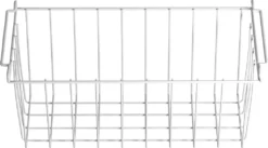 Aufbewahrungskorb 48cmx18cmx18cm, Einlegekorb, Gefrierschrank Organizer, Drahtkorb Aus Eisen Mit PE-Beschichtung, Weiß -Leonardo Verkäufe 76ebd0cb73d585f73ee437cee6dc5f70