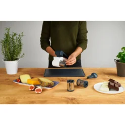 Fackelmann Trommelreibe Easyprepare, Hochwertige Küchenreibe Mit 3 Verschiedenen Einsätzen Für Scheiben, Feine Und Grobe Raspel, Ergonomischer Griff (Farbe: Weiß / Blau-Grau), 1x 4 Teile -Leonardo Verkäufe 776a4f35a84fee9f39342bfb052edeac