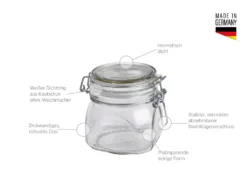 Mäser 931161 Gothika Einmachglas Mit Deckel, 300 Ml, Vorratsgläser Mit Bügelverschluss, Klar (6er Pack) -Leonardo Verkäufe 782f062d59d029af46102492716be213