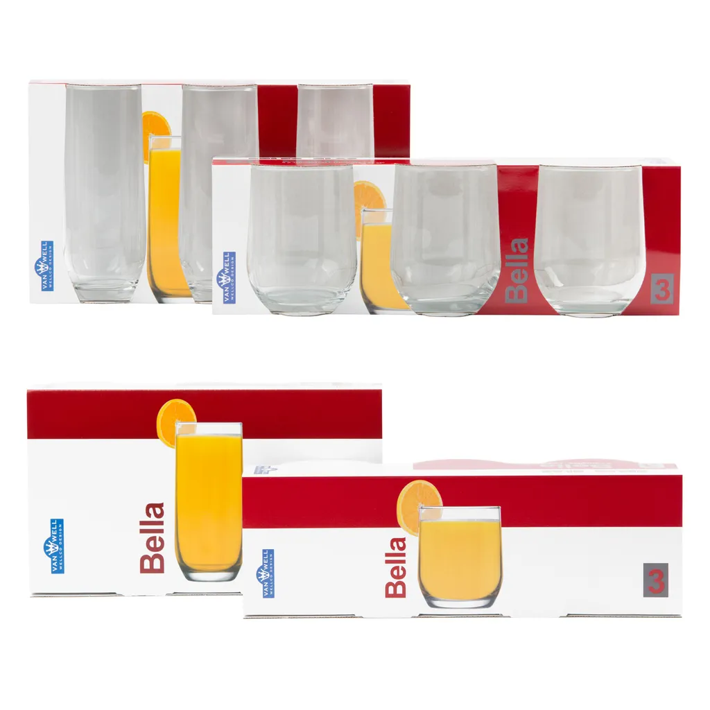 12tlg Gläserset Bella 6x Wasser Trink-Becher 6x Long-Drink Partygläser 310ml Tumbler Glas Gastro 8 12tlg Gläserset Bella 6x Wasser Trink-Becher 6x Long-Drink Partygläser 310ml Tumbler Glas Gastro – Bild 8