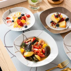 VEWEET Tafelservice 'Nikita' Aus Porzellan, 24 Teilig Geschirrset Beinhatlet Müslischalen, Dessertteller, Speiseteller Und Suppenteller, Geschirrservice Für 6 Personen -Leonardo Verkäufe 7a8443894805f0f70a309a683371bc6e