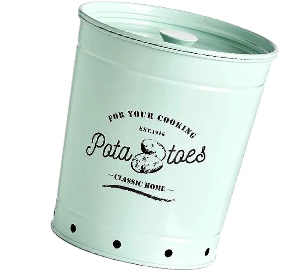 Zeller Present Vorratsdose Kartoffel Metall Ø16cm, Mint 2 Zeller Present Vorratsdose Kartoffel Metall Ø16cm, Mint – Bild 2
