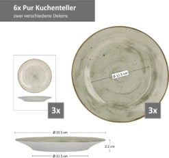 24tlg. Kombiservice Pur 6Pers Kaffeebecher Müslischale Kuchenteller + Speiseteller Flach Porzellan -Leonardo Verkäufe 7bd55a1868c612d39ff66c0d8de1e8a2