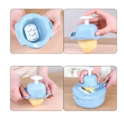 11 In 1 Küchenzubehör Mandolinenhobel Gemüsehobel Kartoffelschäler Karotte Zwiebelreibe Mit Sieb Gemüseschneider(BLAU) -Leonardo Verkäufe 7e9e133bb2901277f17ceee84672bf29