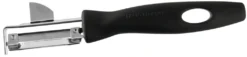 Fackelmann Universalschäler, Spargelschäler Mit Klinge Aus Edelstahl, Sparschäler Für Obst Und Gemüse (Farbe: Schwarz/Silber), Menge: 1 Stück