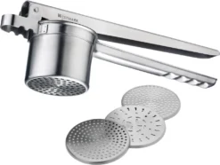 Westmark 611-72260 Spätzlepresse Edelstahl Mit 4 Einsätzen, Silber -Leonardo Verkäufe 7fd15dad5764e1519a98ec3362fc8bec