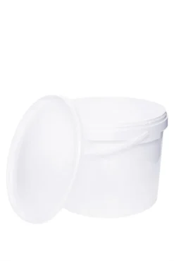 Eimer Mit Deckel Und Henkel Weiß Lebensmittelecht, Stabil, Luftdicht - Plastikeimer Mit Griff Bügel Lebensmitteleimer, Anzahl:10, Farbe:Weiß, Größe:5L -Leonardo Verkäufe 800747809965338ff7cf3b486db03a84