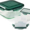 Genius Nicer Dicer Chef Auffangbehälter Groß & Klein Inkl. Deckel 6 Tlg 1 X 3300 Ml & 2 X 700 Ml Smaragdgrün; A27056
