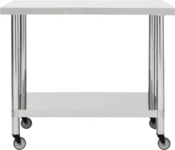 VidaXL Küchen-Arbeitstisch Mit Rollen 100x60x85 Cm Edelstahl -Leonardo Verkäufe 81bcd5f3796fb9824554d1792ba8d9ae