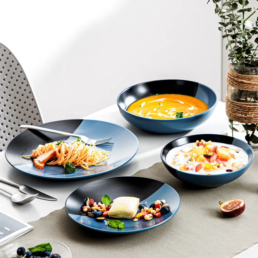 Tafelservice 8 Personen, Vancasso 32 Teiliges Accel Geschirrset Aus Steingut, Modernes Geschirr Kombiservice Set, Rund 5 Tafelservice 8 Personen, Vancasso 32 Teiliges Accel Geschirrset Aus Steingut, Modernes Geschirr Kombiservice Set, Rund – Bild 5