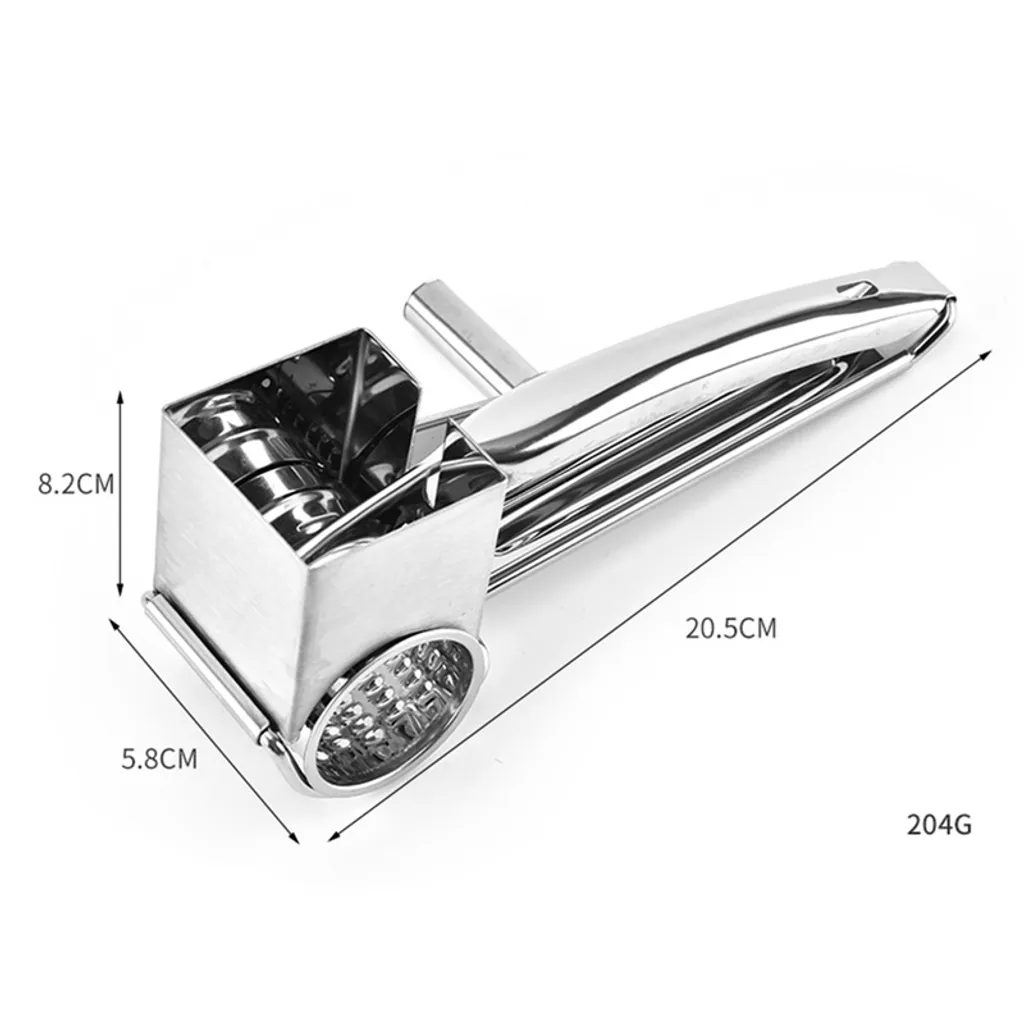 Trommelreibe Edelstahl Gemüse Käseschneider Manuelle Dreh Käsereiben Mit 3 Ersatzköpfen Kurbel 20*11*8.8cm 5 Trommelreibe Edelstahl Gemüse Käseschneider Manuelle Dreh Käsereiben Mit 3 Ersatzköpfen Kurbel 20*11*8.8cm – Bild 5