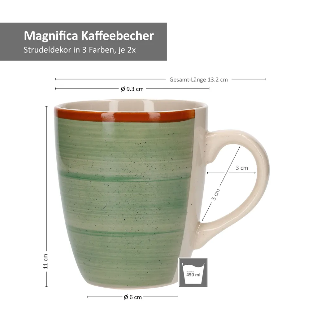 24tlg. Geschirrset Magnifica I Kombiservice I 6 Pers. I Becher + Müsli+ Teller + Essteller 2 24tlg. Geschirrset Magnifica I Kombiservice I 6 Pers. I Becher + Müsli+ Teller + Essteller – Bild 2