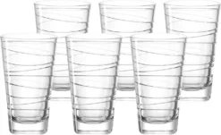 LEONARDO 019450 Vario Struttura Longdrinkbecher, Glas, 280 Ml, Klar (6 Stück) -Leonardo Verkäufe 87790af74dcfc3cbb2fd727001c4ebf5
