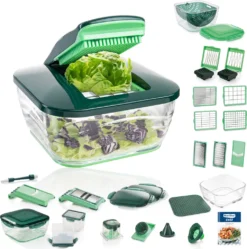 Genius Nicer Dicer Chef 37-tlg Set Gemüseschneider Inkl. 3 In 1 Siebschüssel; A81893