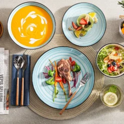 Vancasso Kombiservice »BONBON« Gesschirrset Aus Steinzeug, 24 Teiliges Tafelservice Set, Vintage Aussehen -Leonardo Verkäufe 8b99830545b48cba640ebaeeeac8d764