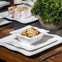 MALACASA, Serie Mario, 28-teilig Kombiservice Aus Porzellan Geschirrset Mit Je 6 Schalen, 6 Dessertteller, 6 Suppenteller, 6 Speiseteller, 2 Rechteckige Platten Und 2 Salz- Und Pfefferdosen -Leonardo Verkäufe 8c97bdfc228b0fbf0bb2c77186a594f3