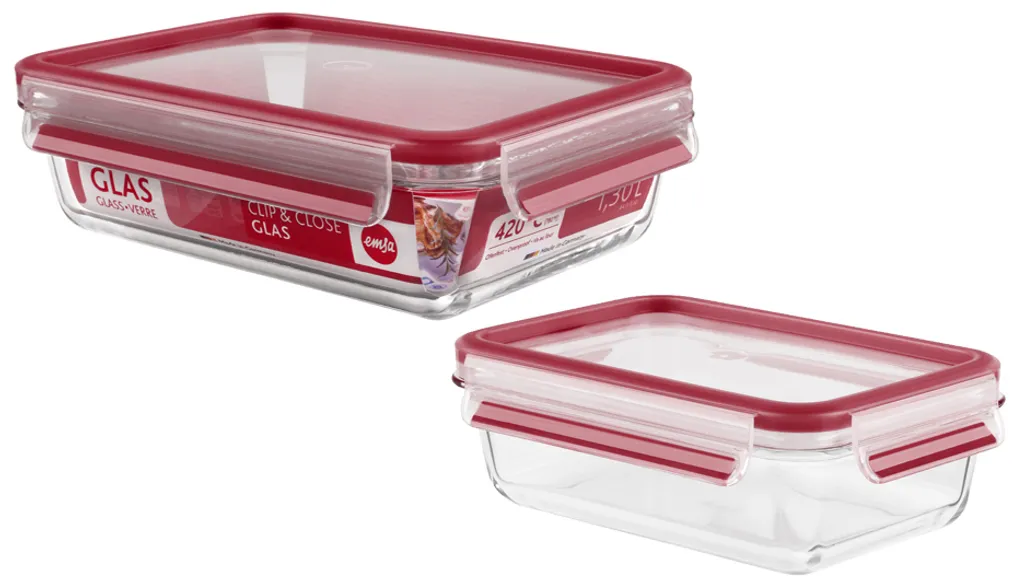 Emsa Clip & Close Glas Frischhaltedose Rechteckig 3,0 L, 513922 3 Emsa Clip & Close Glas Frischhaltedose Rechteckig 3,0 L, 513922 – Bild 3