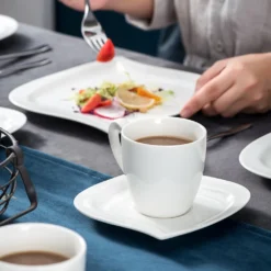 MALACASA, Serie Elvira, 36 Teilig Cremeweiß Porzellan Geschirrset Tafelservice Kaffeeservice Mit Tassen, Untertassen, Dessertteller Für 12 Person -Leonardo Verkäufe 8ef60b54be7af4821872ea1cd5239ea9