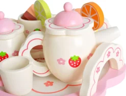 Kinder Teeservice Set Holz Zubehör Für Die Kinderküche, 16-tlg. Ab 3 Jahre Rollenspiele Für Mädchen Und Jungs 9418 -Leonardo Verkäufe 8f0e8f59b4fe9bc3aba1126a349bece4